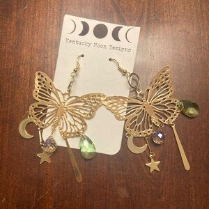 Gold Butterfly Earrings